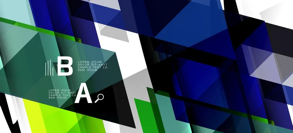Abstract triangle pattern, colorful backdrop. Presentation template. Modern Stock Illustration