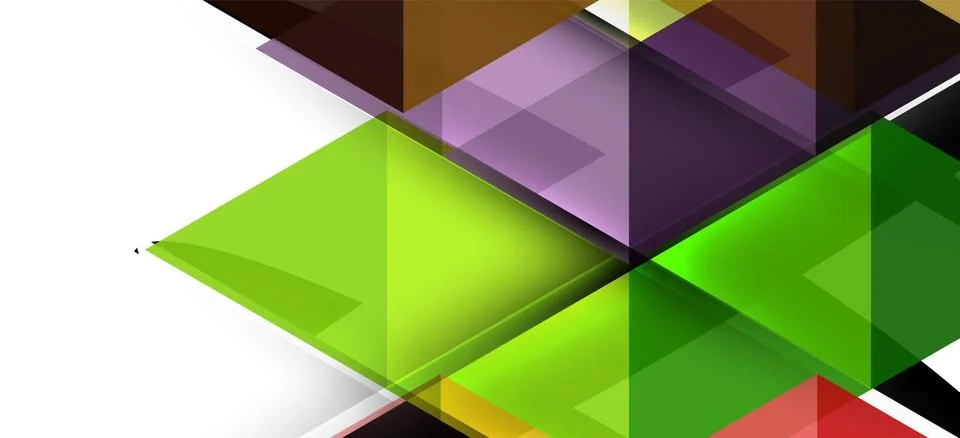 Abstract triangle pattern, colorful backdrop. Presentation template. Modern Illustrazione stock