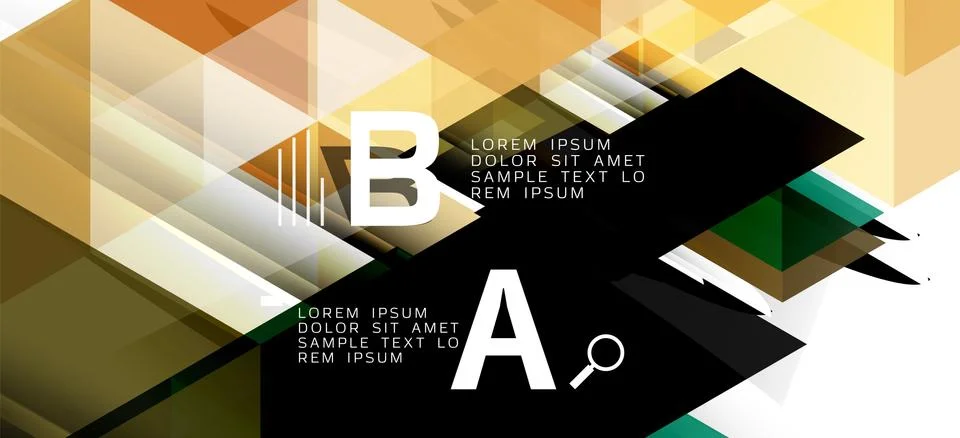 Abstract triangle pattern, colorful backdrop. Presentation template. Modern Stock Illustration