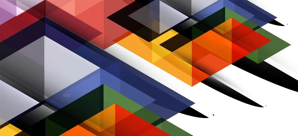 Abstract triangle pattern, colorful backdrop. Presentation template. Modern Illustrazione stock