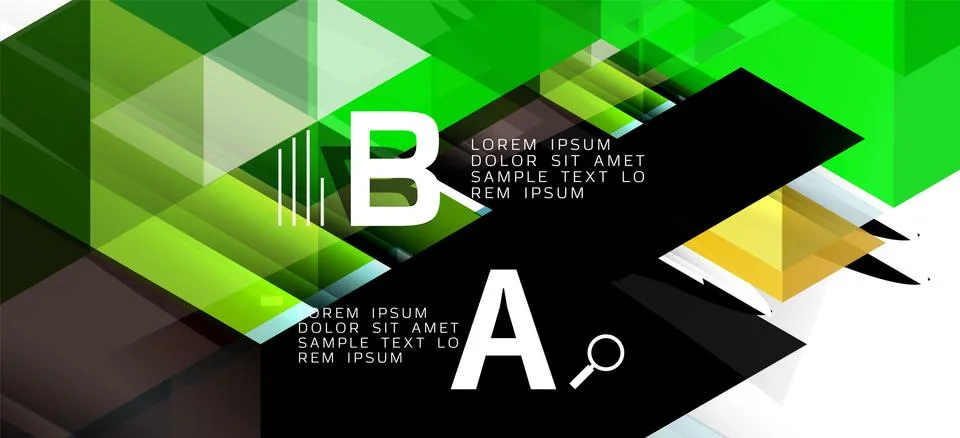 Abstract triangle pattern, colorful backdrop. Presentation template. Modern Stock Illustration