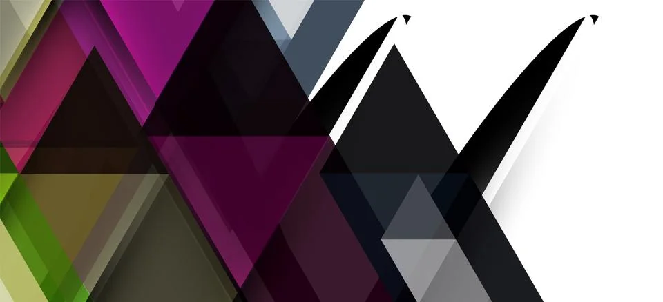 Abstract triangle pattern, colorful backdrop. Presentation template. Modern Stockillustratie