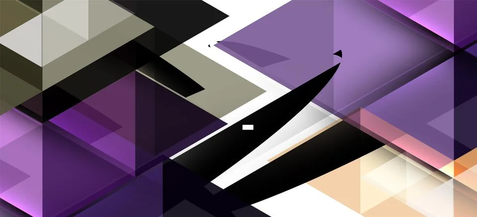 Abstract triangle pattern, colorful backdrop. Presentation template. Modern Stockillustratie