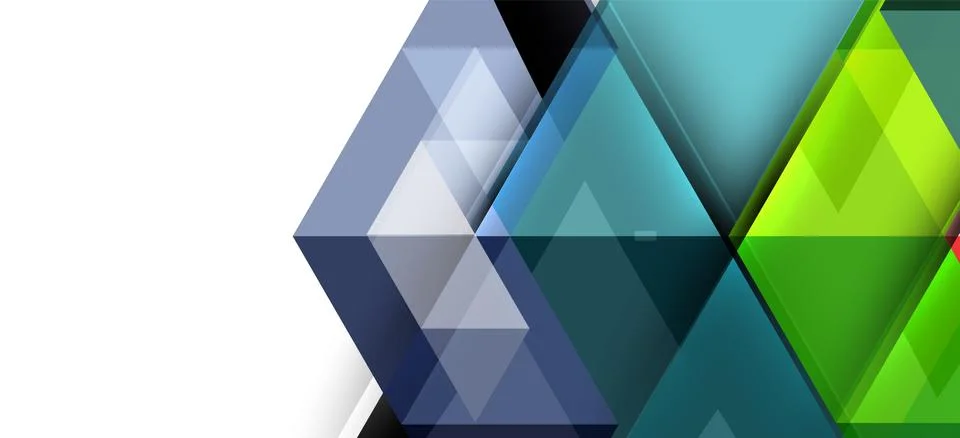 Abstract triangle pattern, colorful backdrop. Presentation template. Modern Illustrazione stock
