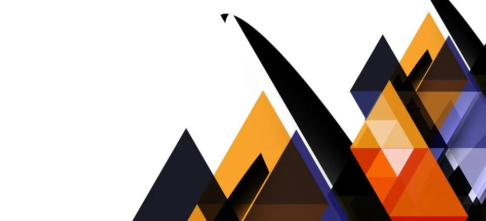 Abstract triangle pattern, colorful backdrop. Presentation template. Modern Stock Illustration