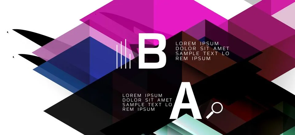 Abstract triangle pattern, colorful backdrop. Presentation template. Modern 스톡 일러스트