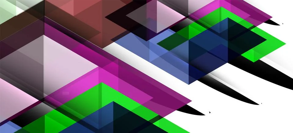 Abstract triangle pattern, colorful backdrop. Presentation template. Modern Illustrazione stock