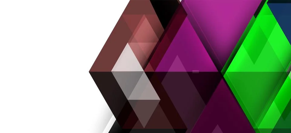 Abstract triangle pattern, colorful backdrop. Presentation template. Modern Stock Illustration