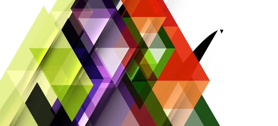 Abstract triangle pattern, colorful backdrop. Presentation template. Modern Stock Illustration