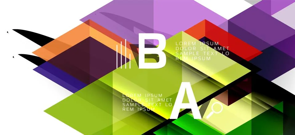 Abstract triangle pattern, colorful backdrop. Presentation template. Modern 스톡 일러스트