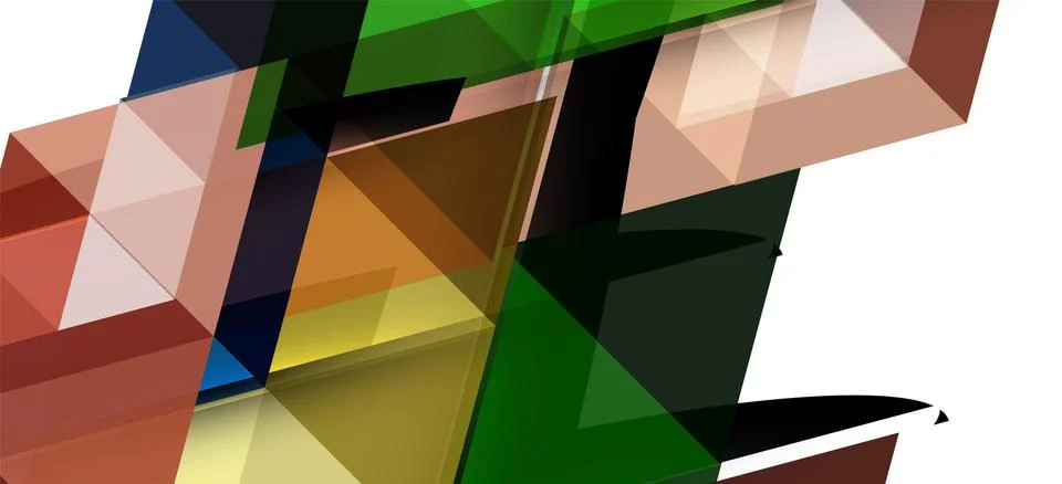 Abstract triangle pattern, colorful backdrop. Presentation template. Modern Stock Illustration