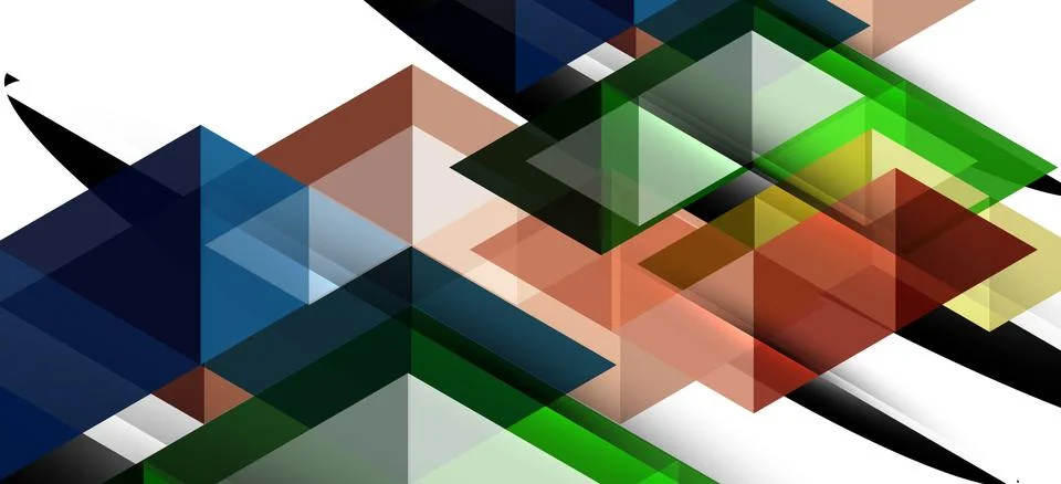 Abstract triangle pattern, colorful backdrop. Presentation template. Modern Illustrazione stock