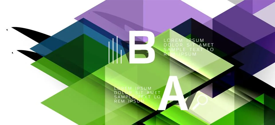 Abstract triangle pattern, colorful backdrop. Presentation template. Modern Illustrazione stock