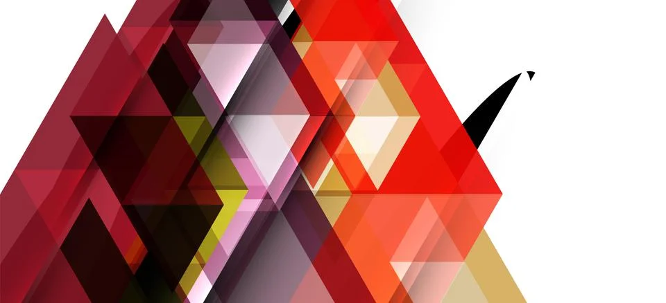 Abstract triangle pattern, colorful backdrop. Presentation template. Modern Stock Illustration