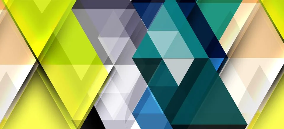 Abstract triangle pattern, colorful backdrop. Presentation template. Modern Stockillustratie
