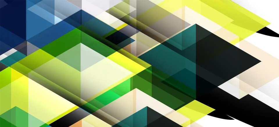 Abstract triangle pattern, colorful backdrop. Presentation template. Modern Stock Illustration