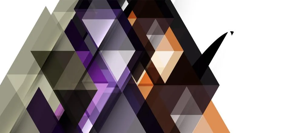 Abstract triangle pattern, colorful backdrop. Presentation template. Modern Stockillustratie