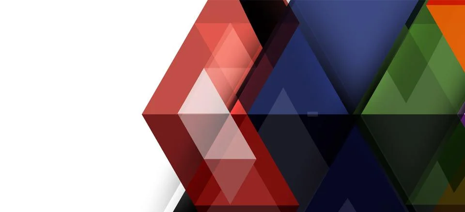 Abstract triangle pattern, colorful backdrop. Presentation template. Modern Stock Illustration