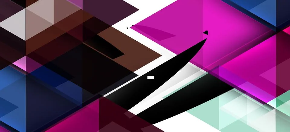 Abstract triangle pattern, colorful backdrop. Presentation template. Modern Stock Illustration