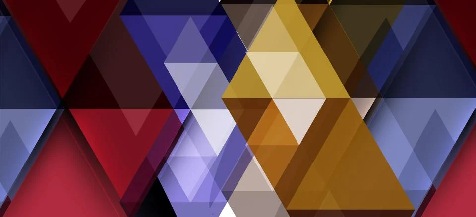 Abstract triangle pattern, colorful backdrop. Presentation template. Modern Stock Illustration