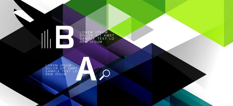 Abstract triangle pattern, colorful backdrop. Presentation template. Modern 스톡 일러스트