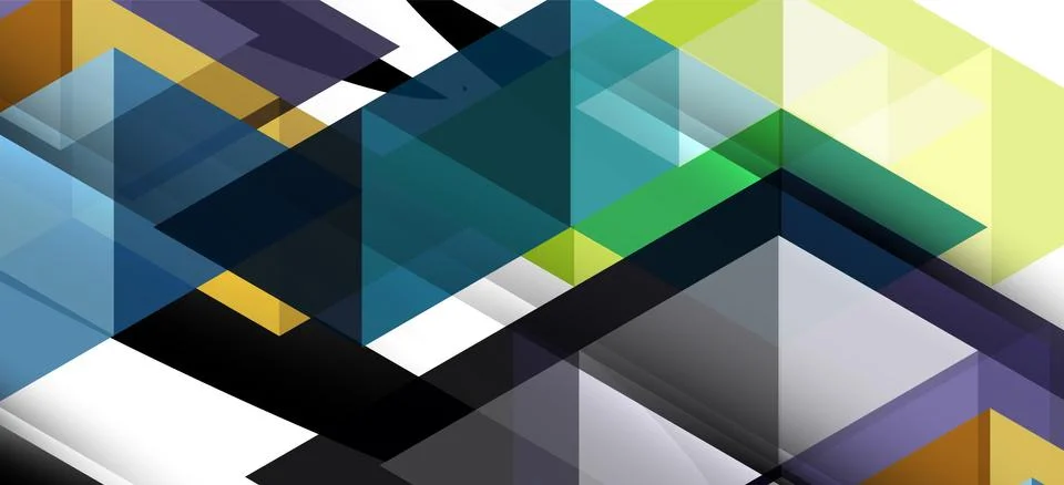Abstract triangle pattern, colorful backdrop. Presentation template. Modern Illustrazione stock
