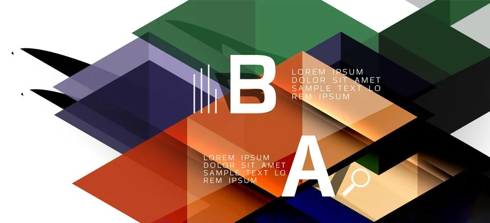 Abstract triangle pattern, colorful backdrop. Presentation template. Modern Stock Illustration