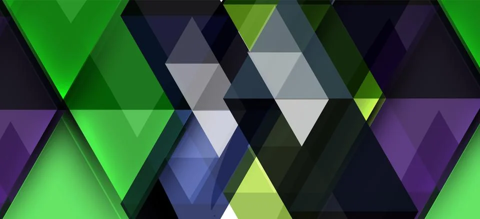 Abstract triangle pattern, colorful backdrop. Presentation template. Modern Stock Illustration