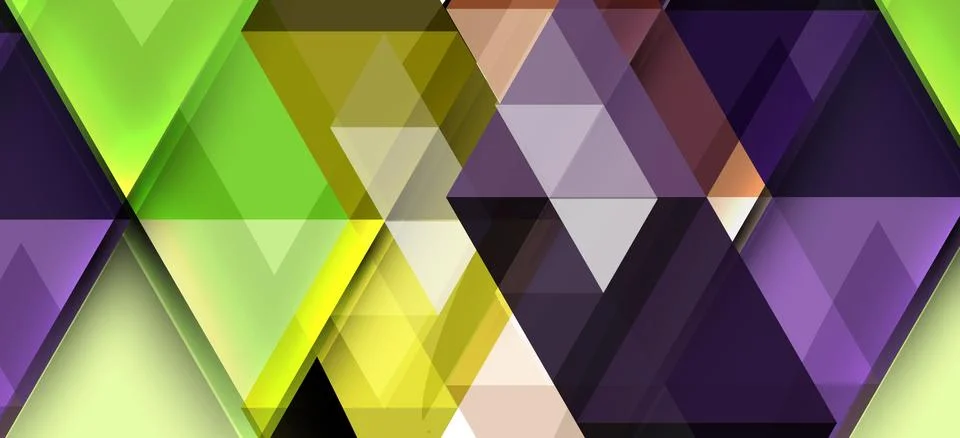 Abstract triangle pattern, colorful backdrop. Presentation template. Modern Illustrazione stock