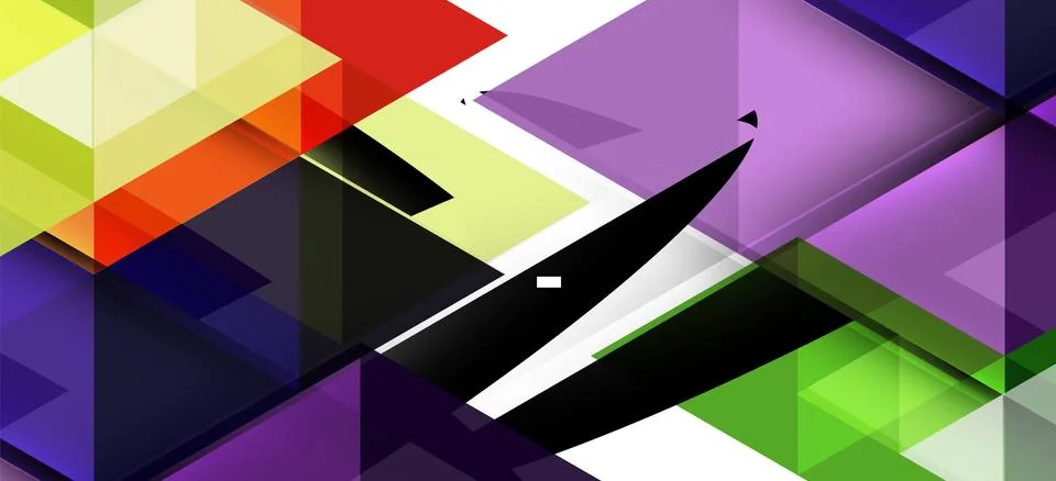 Abstract triangle pattern, colorful backdrop. Presentation template. Modern Stock Illustration