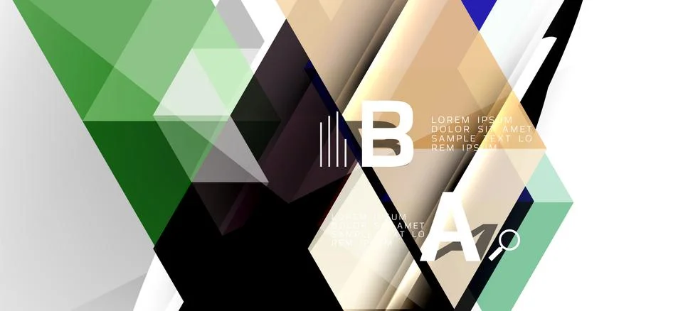 Abstract triangle pattern, colorful backdrop. Presentation template. Modern Stockillustratie