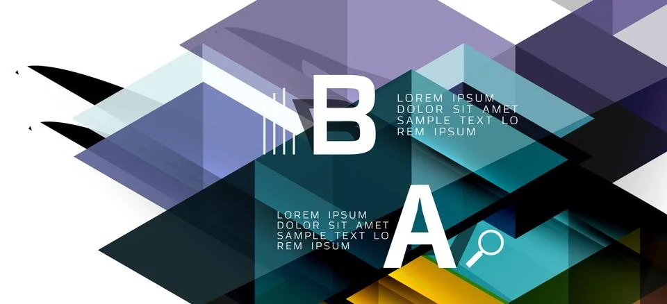 Abstract triangle pattern, colorful backdrop. Presentation template. Modern 스톡 일러스트