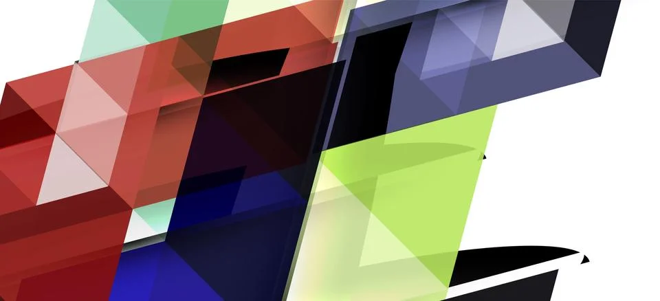 Abstract triangle pattern, colorful backdrop. Presentation template. Modern Stock Illustration