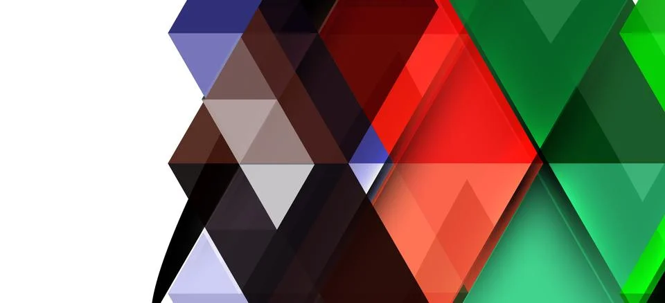 Abstract triangle pattern, colorful backdrop. Presentation template. Modern Stockillustratie
