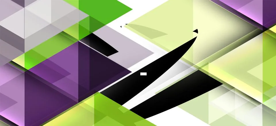 Abstract triangle pattern, colorful backdrop. Presentation template. Modern Stock Illustration
