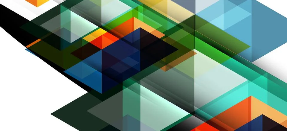 Abstract triangle pattern, colorful backdrop. Presentation template. Modern Illustrazione stock