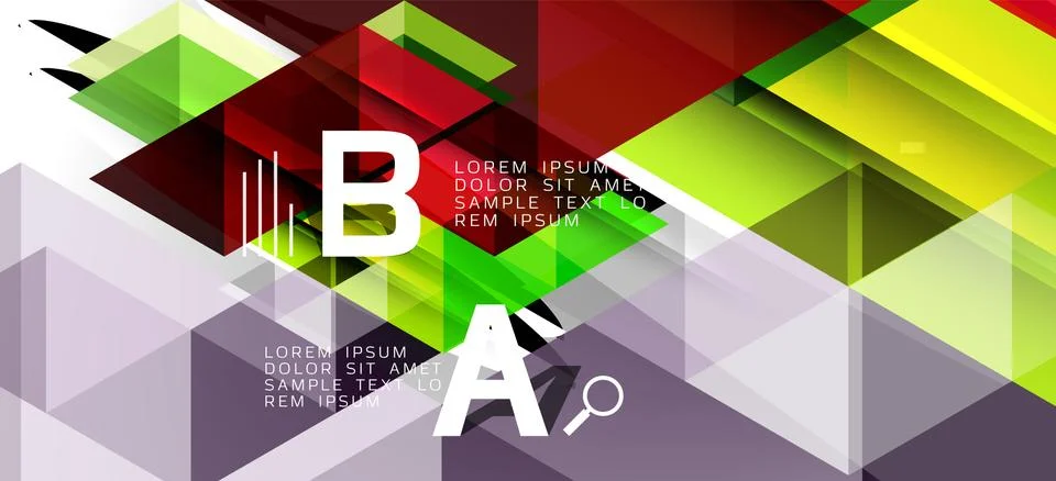 Abstract triangle pattern, colorful backdrop. Presentation template. Modern 스톡 일러스트