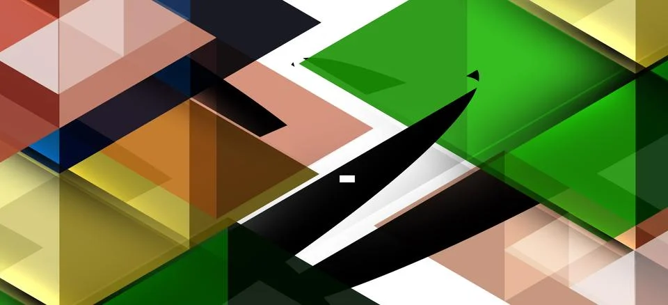 Abstract triangle pattern, colorful backdrop. Presentation template. Modern Stock Illustration