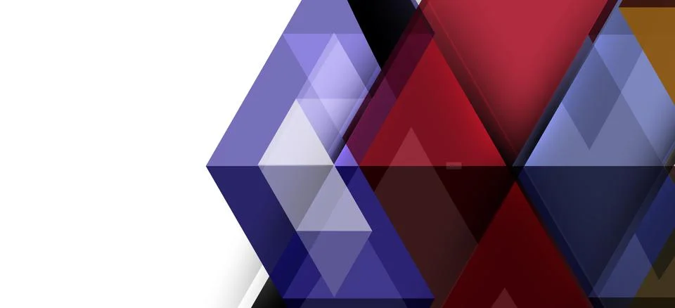 Abstract triangle pattern, colorful backdrop. Presentation template. Modern Stock Illustration