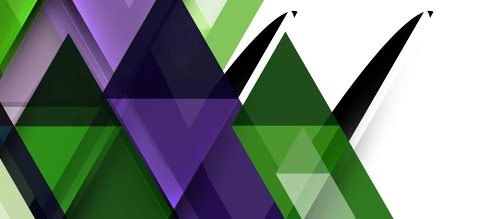 Abstract triangle pattern, colorful backdrop. Presentation template. Modern Stock Illustration