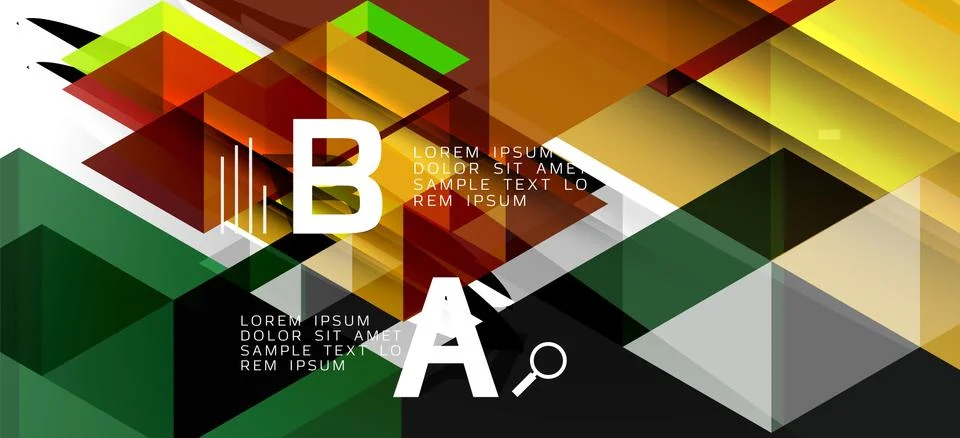 Abstract triangle pattern, colorful backdrop. Presentation template. Modern 스톡 일러스트