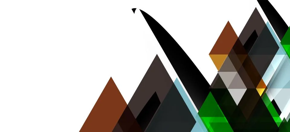 Abstract triangle pattern, colorful backdrop. Presentation template. Modern Stock Illustration