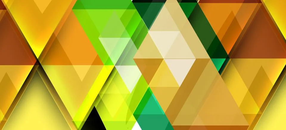 Abstract triangle pattern, colorful backdrop. Presentation template. Modern Stock Illustration