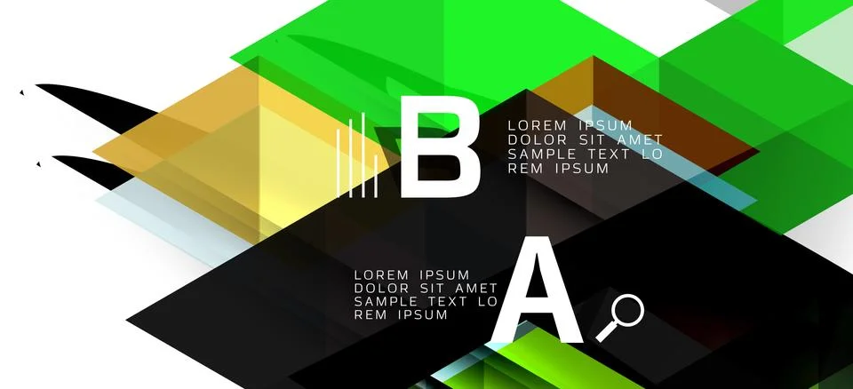 Abstract triangle pattern, colorful backdrop. Presentation template. Modern Stock Illustration