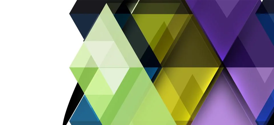 Abstract triangle pattern, colorful backdrop. Presentation template. Modern Stock Illustration