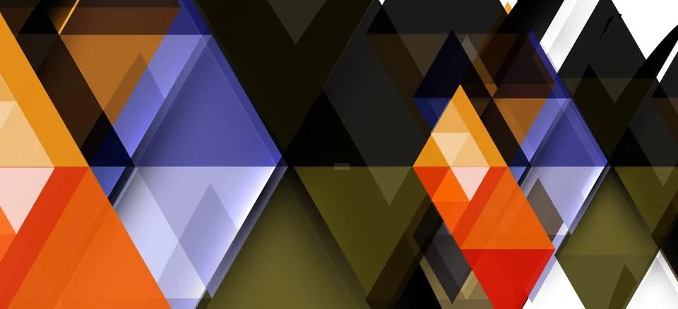 Abstract triangle pattern, colorful backdrop. Presentation template. Modern Stock Illustration
