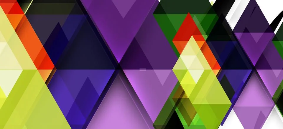 Abstract triangle pattern, colorful backdrop. Presentation template. Modern Stock Illustration