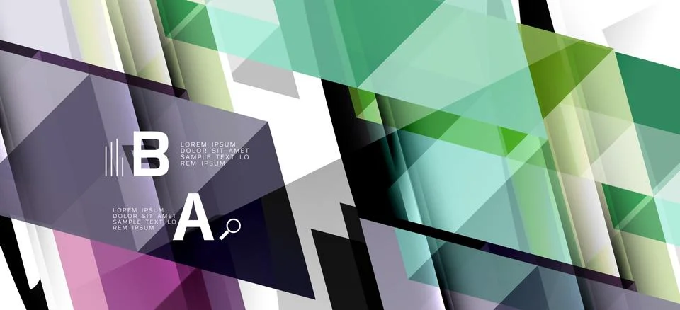 Abstract triangle pattern, colorful backdrop. Presentation template. Modern Stock Illustration