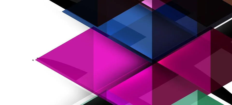 Abstract triangle pattern, colorful backdrop. Presentation template. Modern Stock Illustration