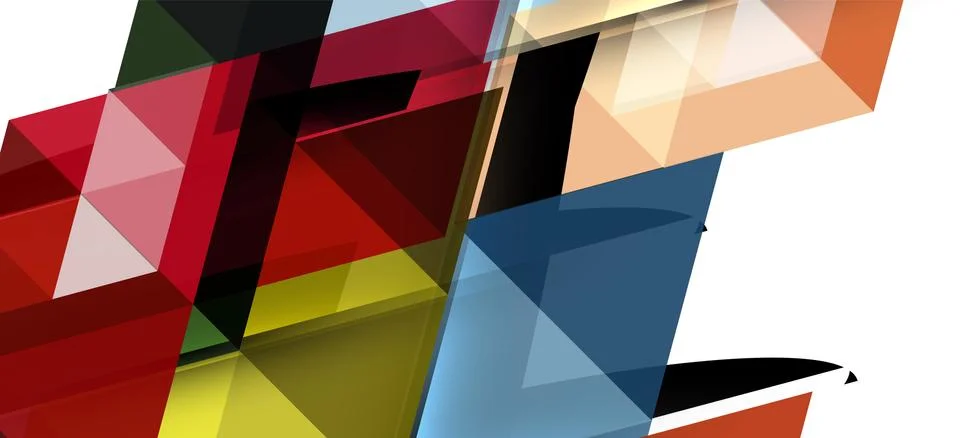 Abstract triangle pattern, colorful backdrop. Presentation template. Modern Stock Illustration